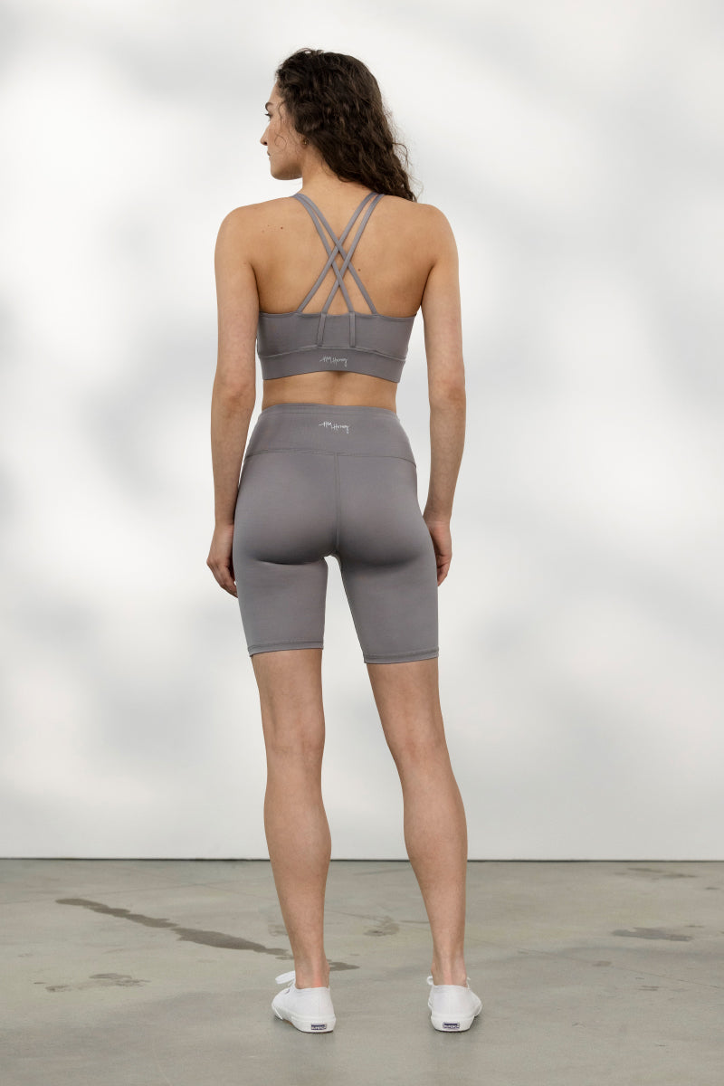 Criss-Cross Bra Stone | Hey Honey Yoga & Active Wear