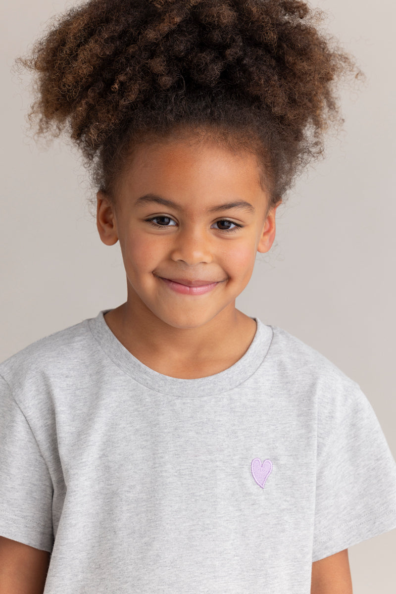 Kids T-Shirt Lilac Heart | Hey Honey & Active Wear
