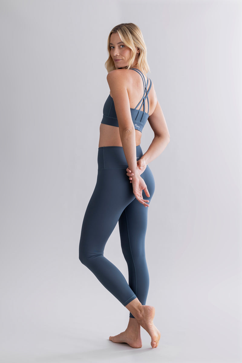 High-Waist Cropped Leggings Cotton Touch Teal | Hey Honey & Active Wear