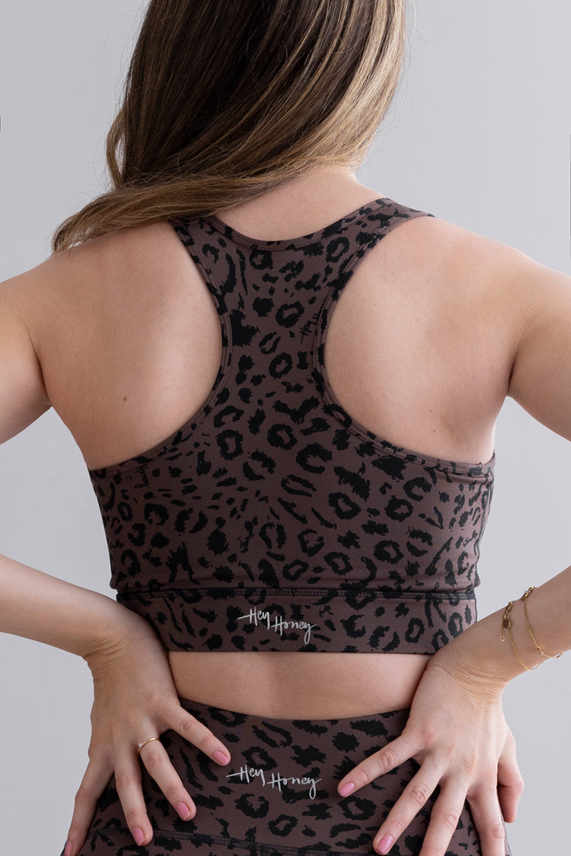 Maternity Leggings Mono Leo Soft Brown | Hey Honey & Active Wear