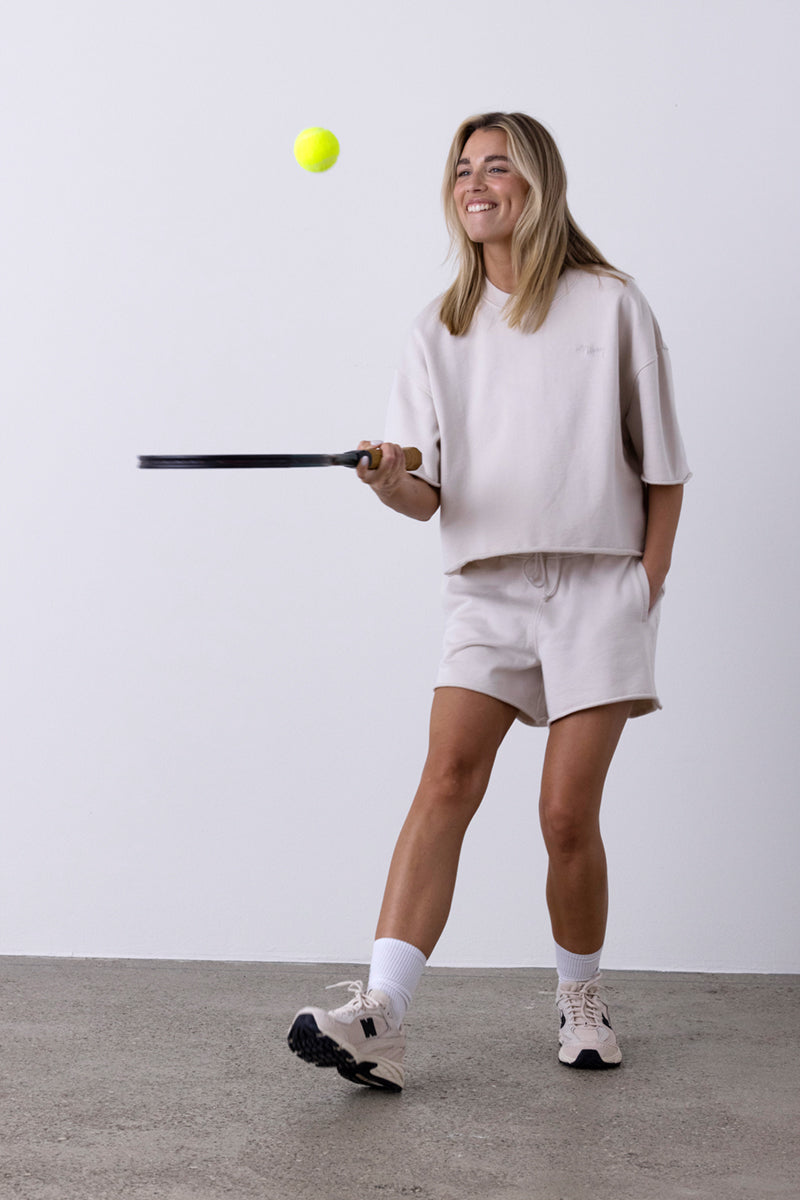 Short Sleeve Sweat Off White | Hey Honey & Active Wear