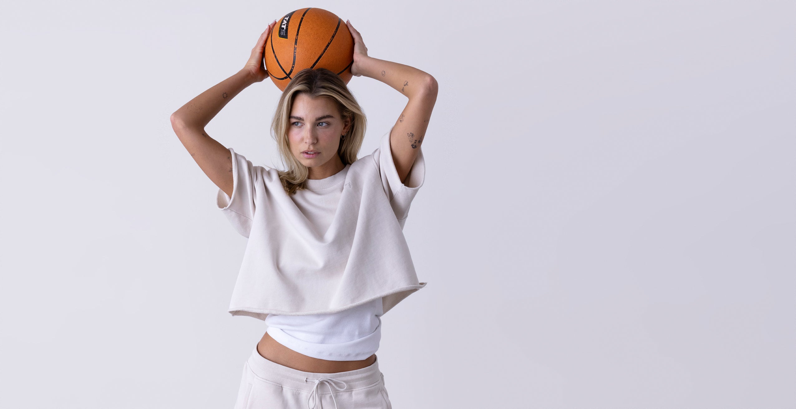 Short Sleeve Sweat Off White | Hey Honey & Active Wear