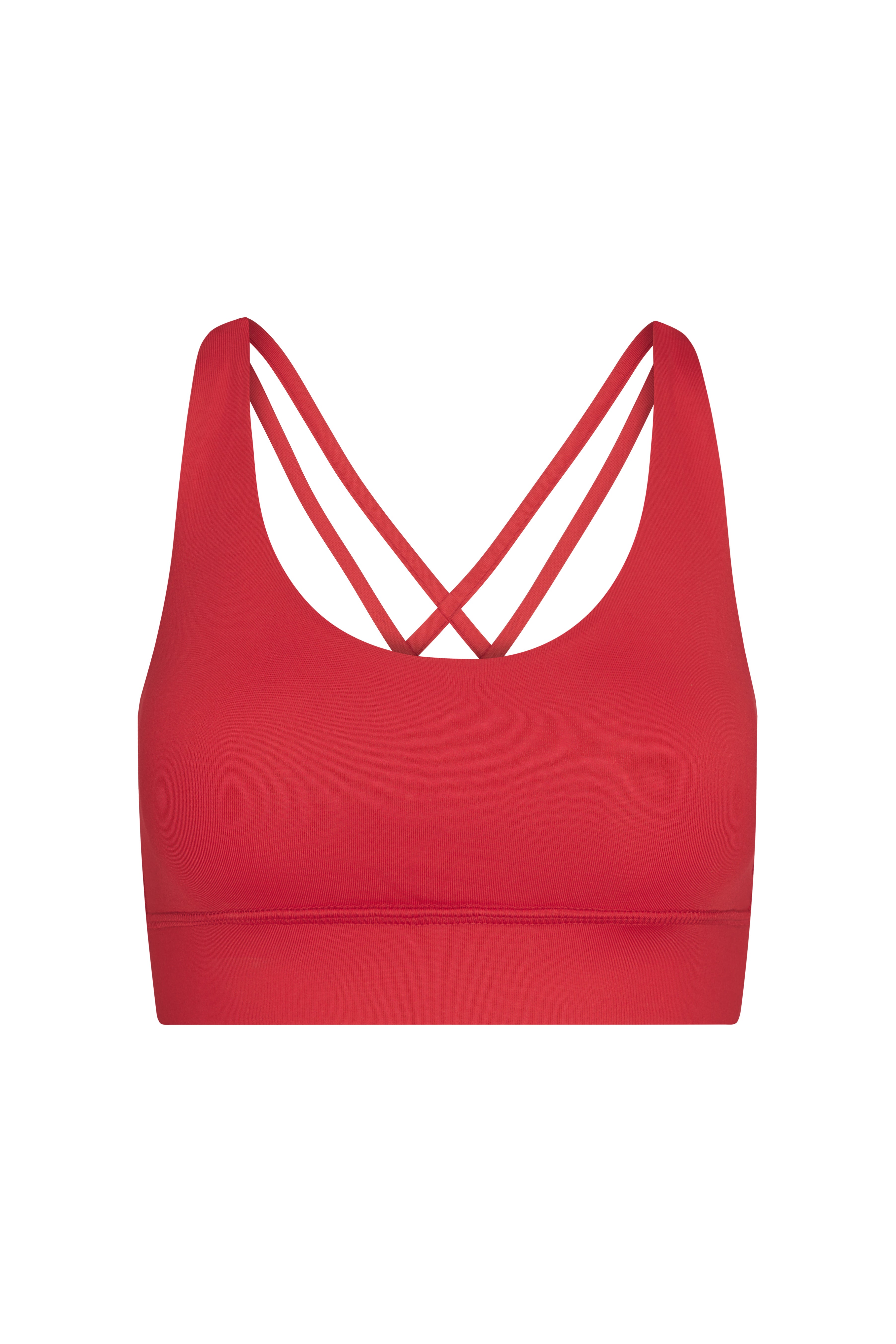 Criss-Cross Bra Red | Hey Honey Yoga & Active Wear