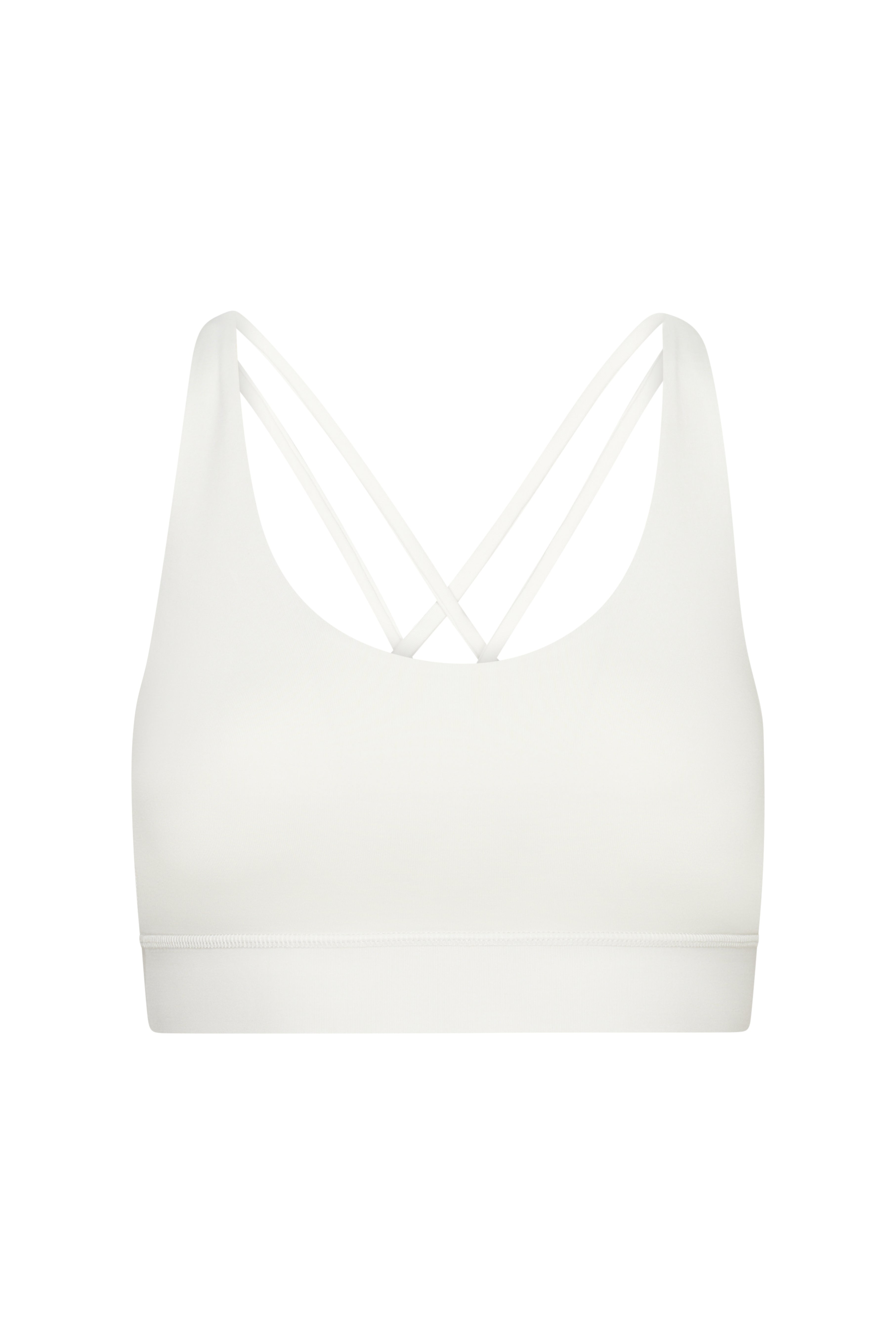 Criss-Cross Bra White | Hey Honey Yoga & Active Wear