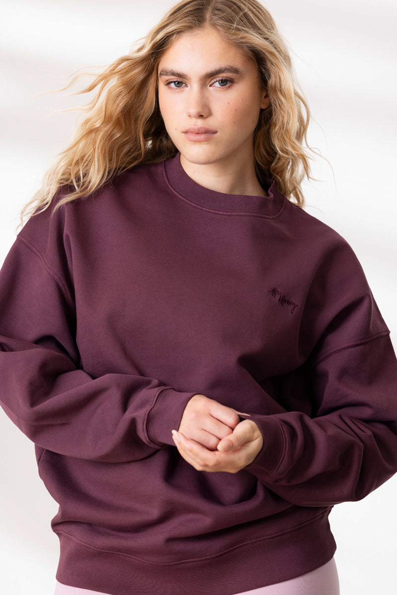 Sweater Wine | Hey Honey Yoga & Active Wear