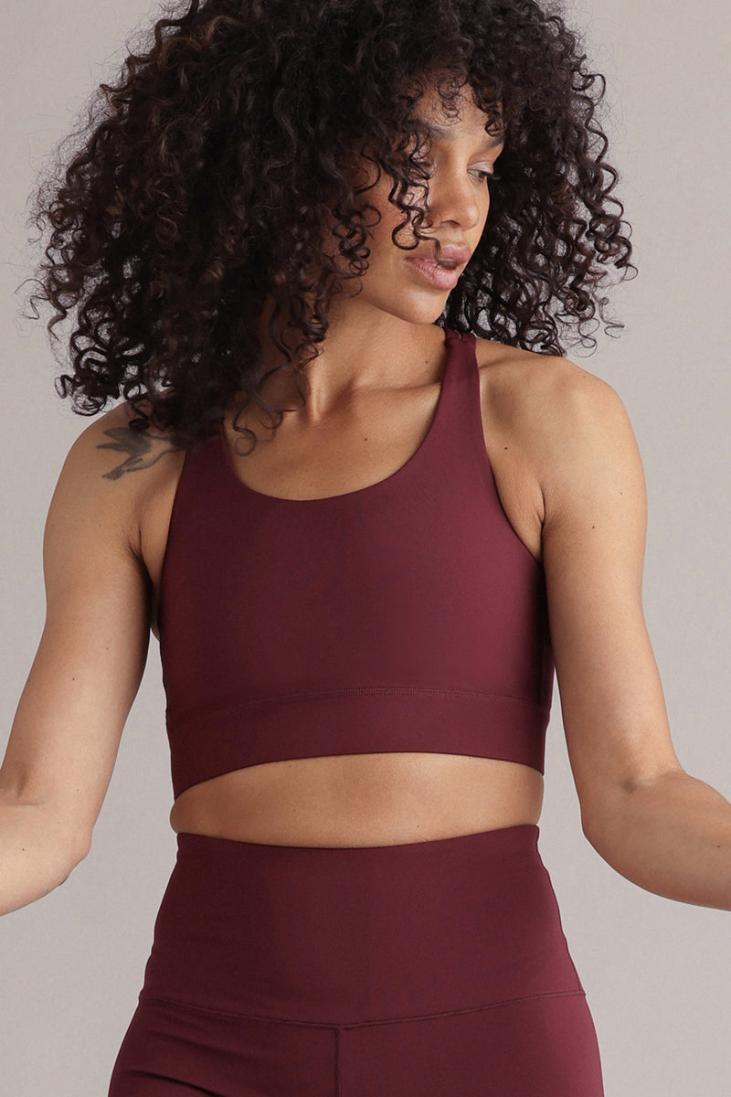 Criss-Cross Bra Always Dressed Italian Plum | Hey Honey & Active Wear