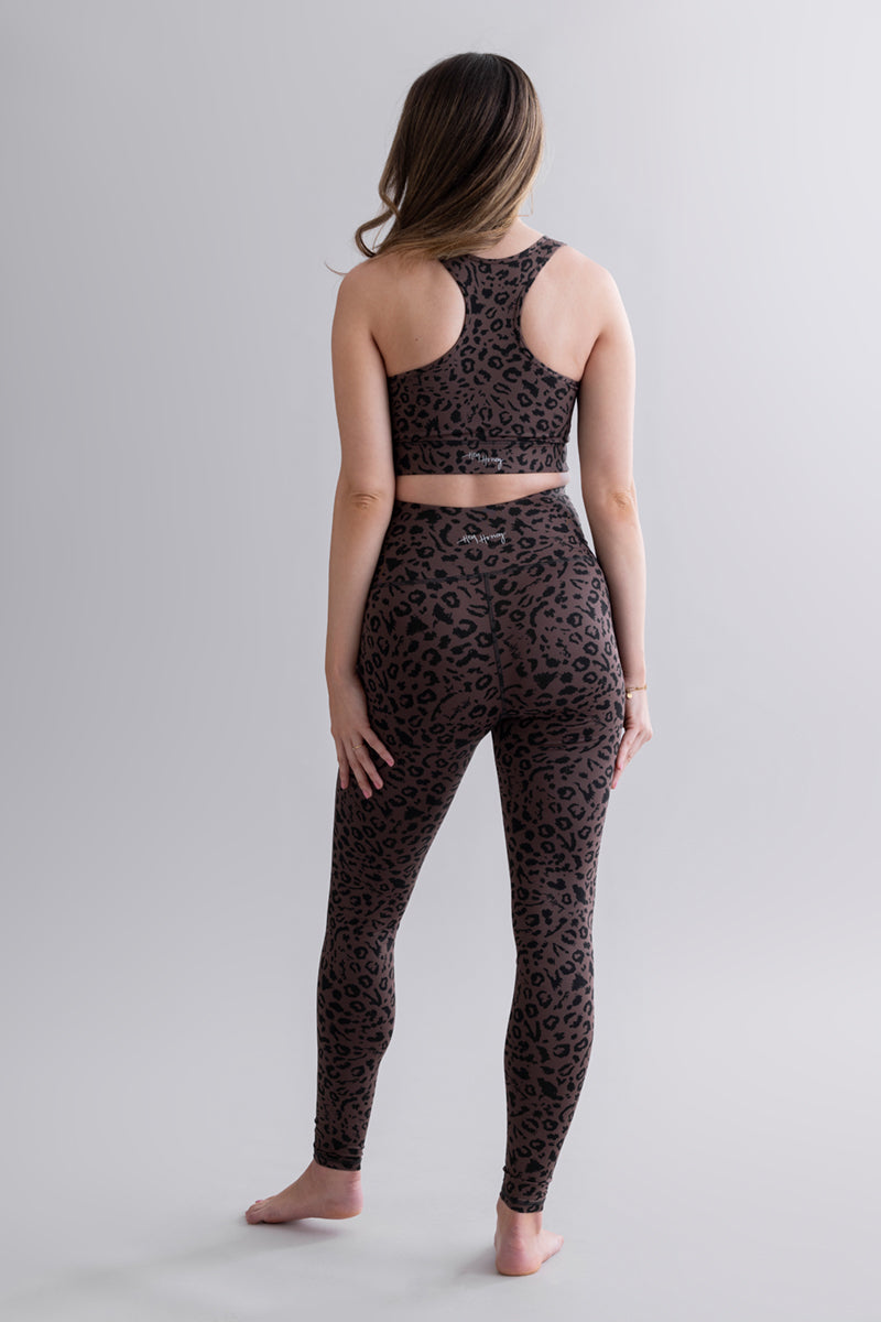 Maternity Leggings Mono Leo Soft Brown | Hey Honey & Active Wear