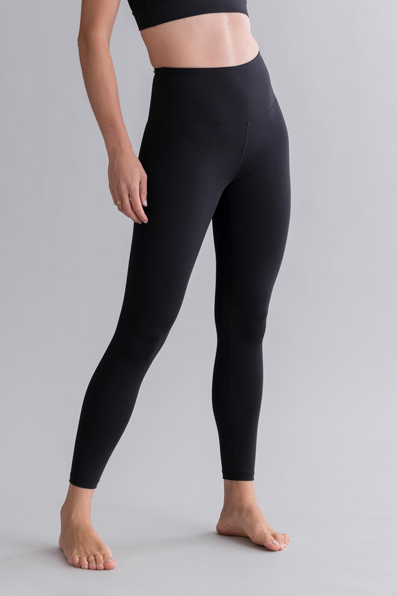 High-Waist Cropped Leggings Cotton Touch Black | Hey Honey & Active Wear