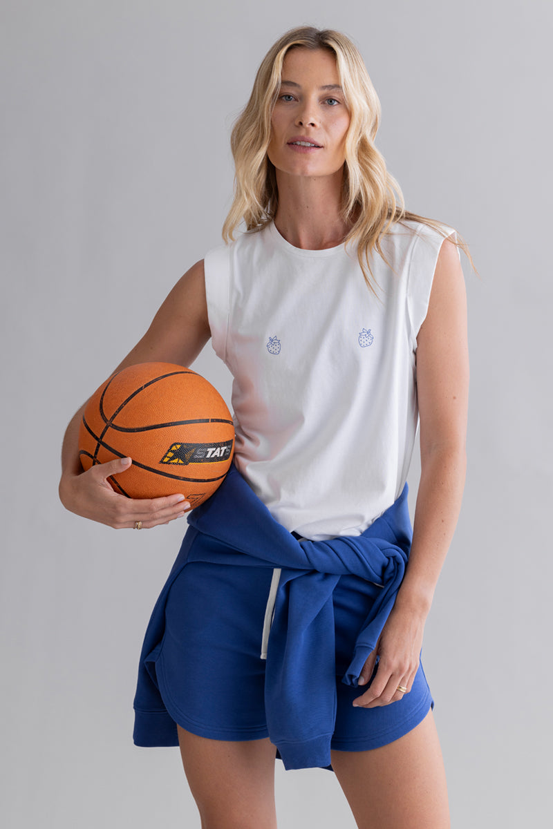 Muscle Tank Strawberries White