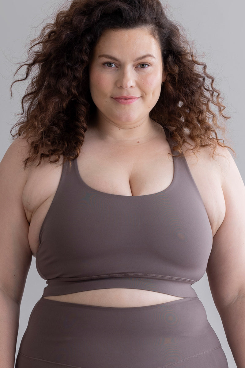Criss-Cross Bra Cotton Touch Taupe | Hey Honey & Active Wear