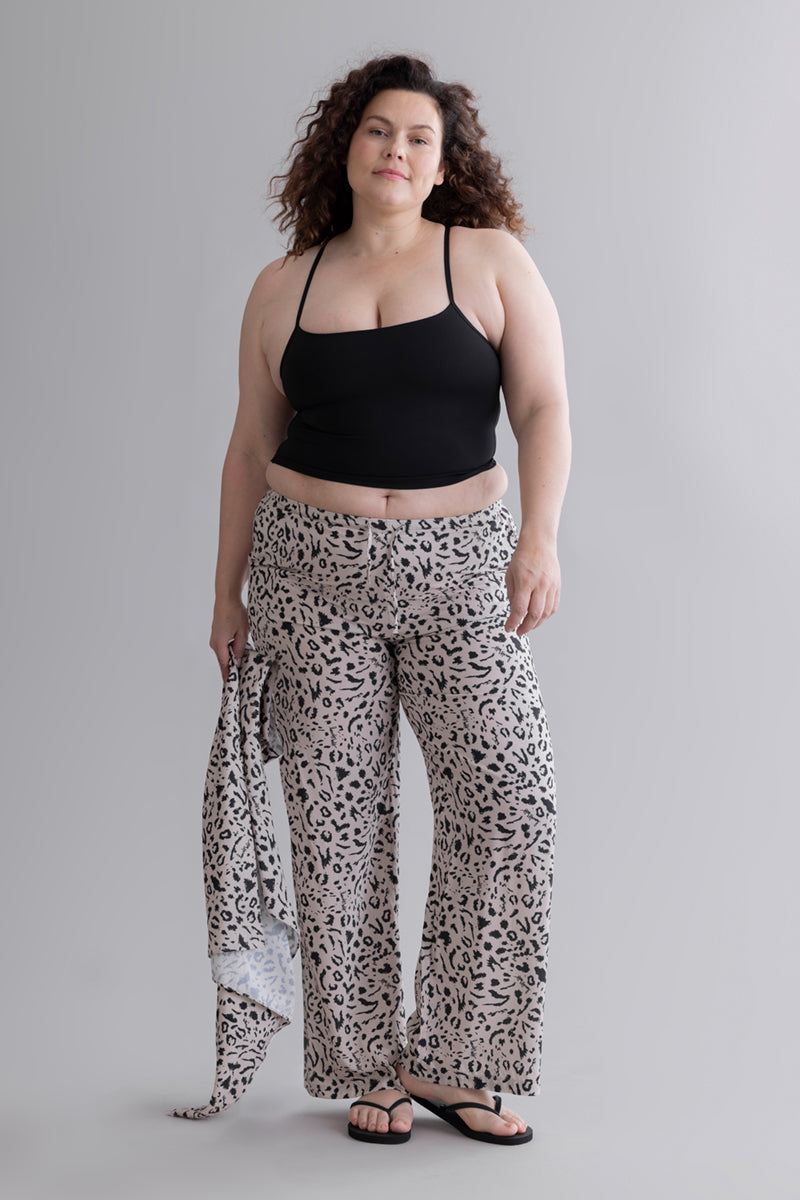 Summer Pants Mono Leo Oatmeal | Hey Honey & Active Wear