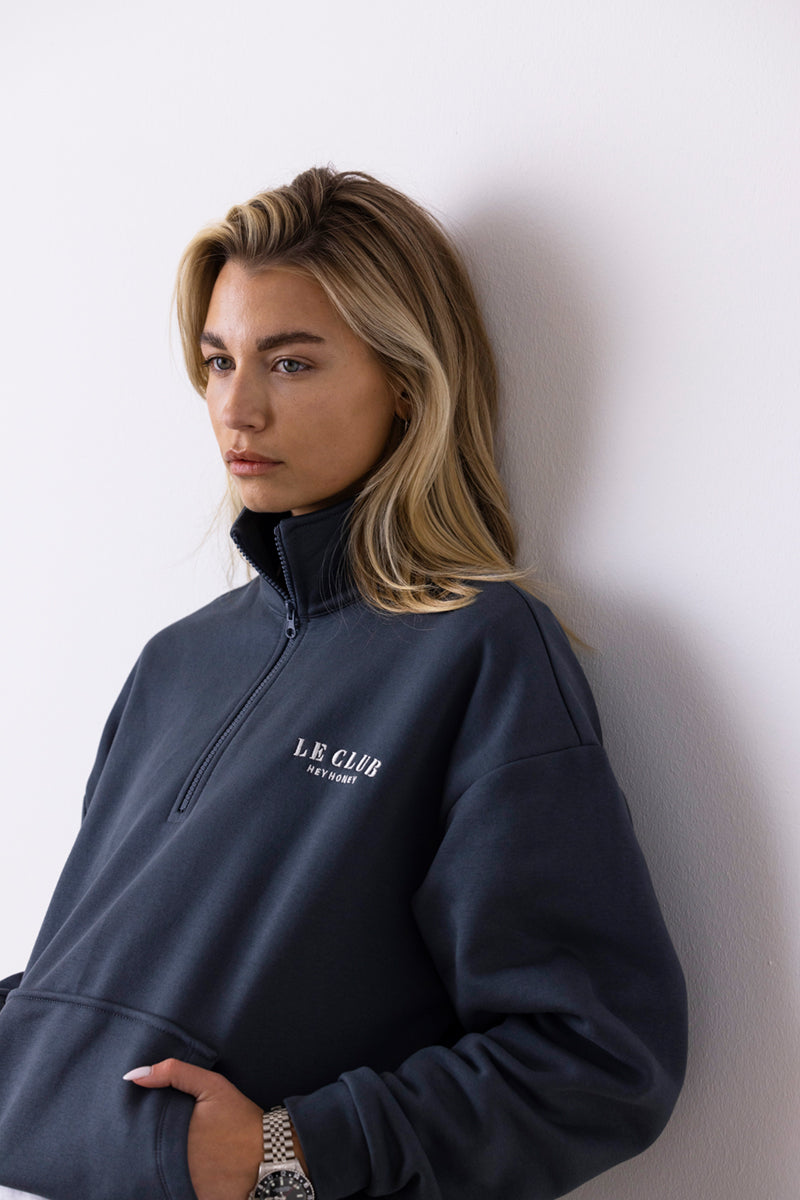 Zip Sweater Le Club Teal | Hey Honey & Active Wear