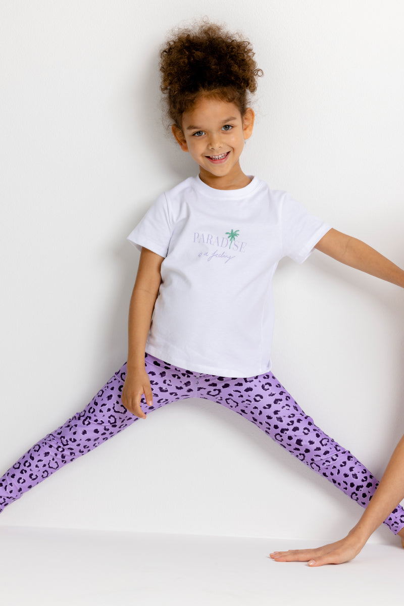 Leggings Leo Lavender Kids | Hey Honey Yoga & Active Wear