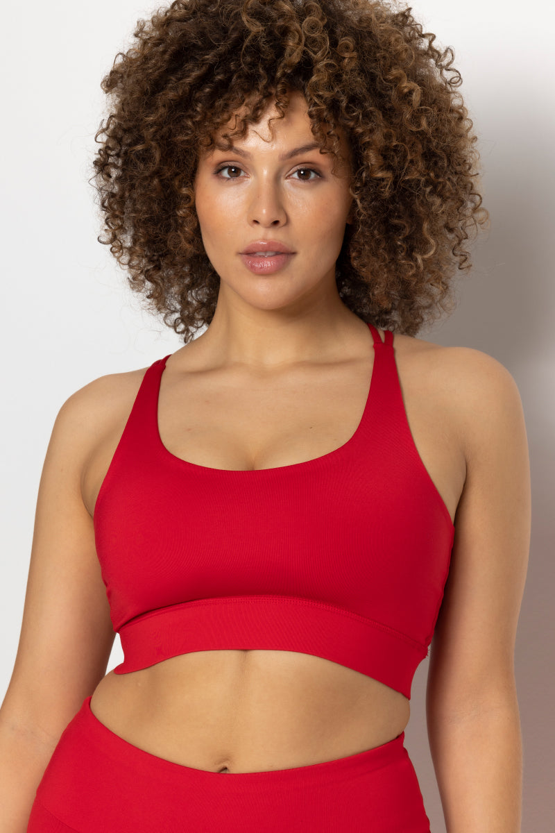 Criss-Cross Bra Red